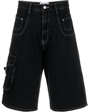 Moschino コントラストステッチ ショートパンツ - ブラック