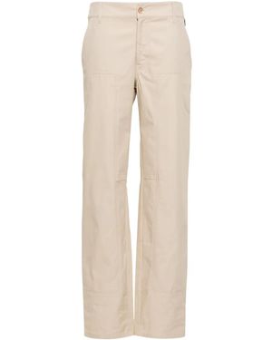 Moschino Logo-Tag Trousers - Natural