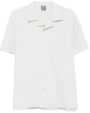 New Balance Revere-Collar Patch-Pocket Shirt - White