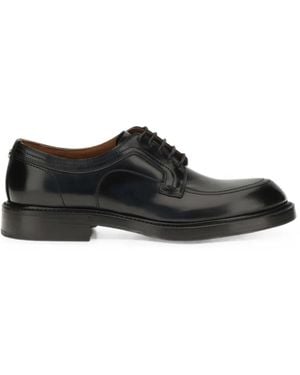 Dolce & Gabbana Calfskin Derby Shoes - Black