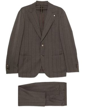 Luigi Bianchi Pinstripe-Pattern Suit - Grey