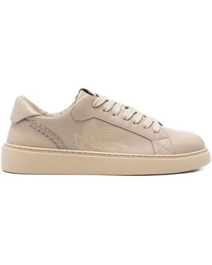 Etro Logo-Print Trainers - Natural