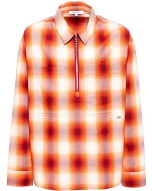 Maison Kitsuné Chemise À Carreaux - Orange
