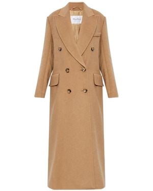 Max Mara Double-Breasted Coat - Natural
