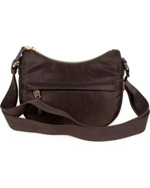 Borbonese Op Occhio Di Pernice Shoulder Bag - Brown