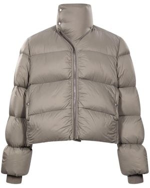 Rick Owens Quilted Funnel-Neck Jacket - Gray