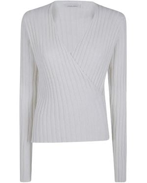 Liviana Conti Jersey Cruzado De Canalé - Blanco