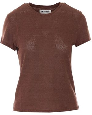 Not Shy Leane T-Shirt - Brown