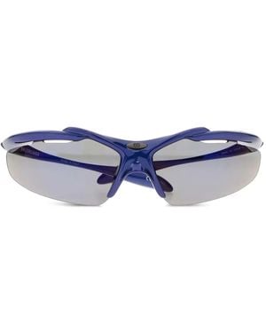 Balenciaga Mirrored-Lenses Sunglasses - Blue