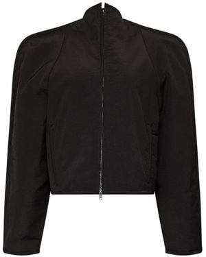 MM6 by Maison Margiela Zipped Cropped Jacket - Black
