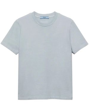 Prada T-Shirt Mit Triangel-Logo - Grau