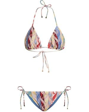 Etro グラフィック ホルターネック ビキニ - ホワイト