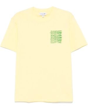 Lacoste T-Shirt À Logo Imprimé - Jaune