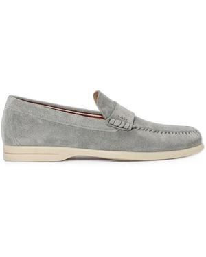 Bally Whipstitch Suede Loafers - Grey