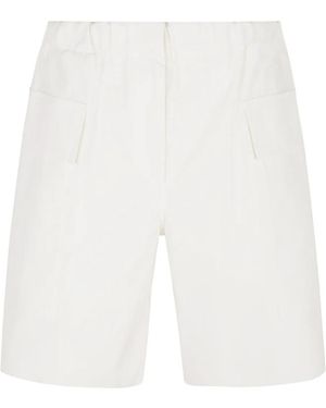 Jil Sander Cotton Shorts - White