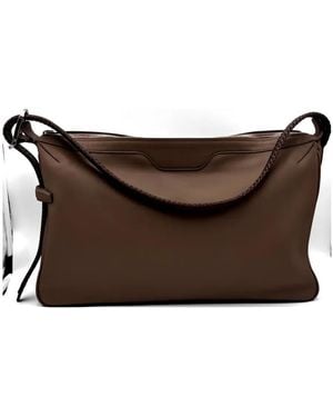 Bonastre Rider M Elche Braided-Strap Shoulder Bag - Brown