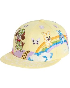 KENZO X New Era embroidered flat-brim cap - Mettallic