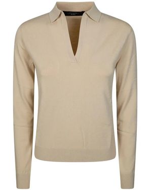 Weekend by Maxmara Poloshirt Mit V-Ausschnitt - Natur