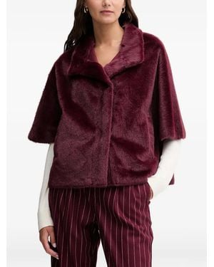 Joseph Ribkoff Manteau Boutonné À Manches Courtes - Red