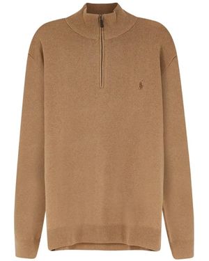 Polo Ralph Lauren Quarter-Zip Wool Jumper - Natural