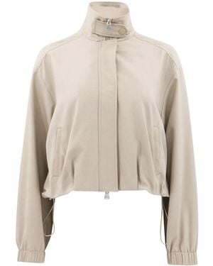 Jonathan Simkhai Geniveve Cropped Track Jacket - Natural