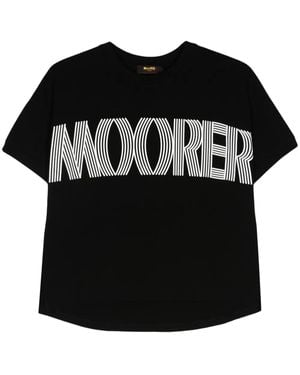 Moorer Olisa-Jfl Logo-Appliqué T-Shirt - Black