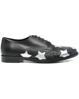 STEFAN COOKE Star Jazz Leather Lace-Up Shoes - Grey