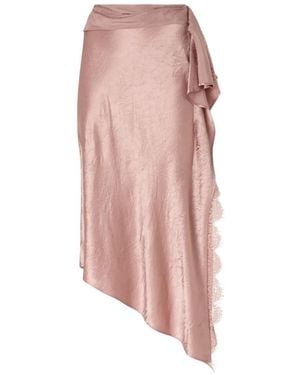 Pinko Asymmetric Midi Skirt - Pink
