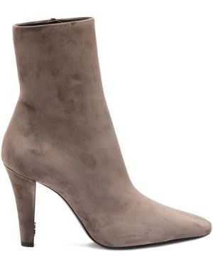 Saint Laurent Suede Ankle Boots - Brown