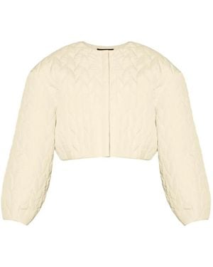 ANOUKI Quilted Bomber Jacket - Natural