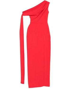 Solace London Irina Midi Dress - Red