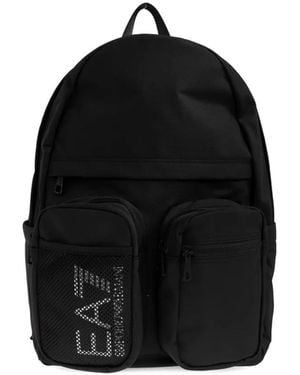 EA7 Sac À Dos À Poche Logo - Black