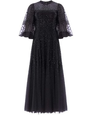 Needle & Thread Robe Longue À Ornements De Sequins - Black
