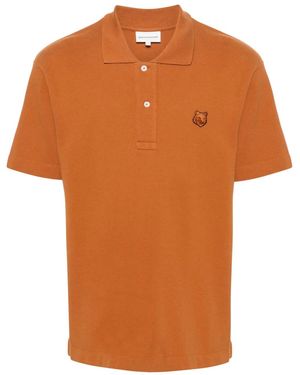 Maison Kitsuné Bold Fox Head Patch Comfort Polo - Orange