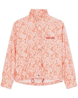 KENZO Python-Pattern Zip Jacket - Pink