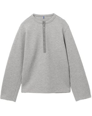 Adererror Henley-Neck Sweatshirt - Gray