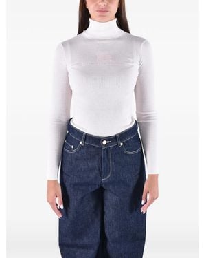 Elisabetta Franchi Pullover Mit Logo-Stickerei - Weiß