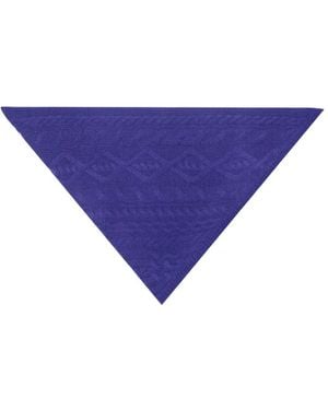 Bompard Sacha Cable-Knit Triangle Scarf - Purple