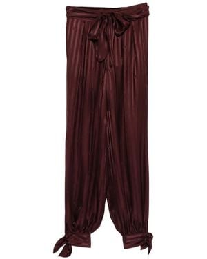 Zimmermann Striped Tie-Detail Trousers - Purple