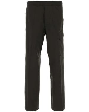Stone Island Straight-Leg Trousers - Black
