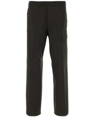 Stone Island Pantalones rectos con pinzas - Negro