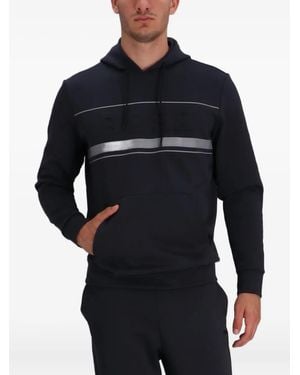 BOSS Logo-Band Hooded Sweatshirt - Blue