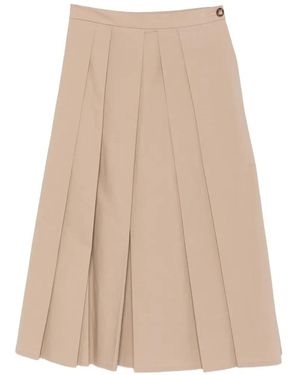 Emporio Armani Cotton Long Skirt - Natural