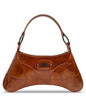 KNWLS Razr Logo-Lettering Shoulder Bag - Brown