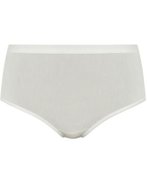 MM6 by Maison Margiela Ribbed-Knit Briefs - White