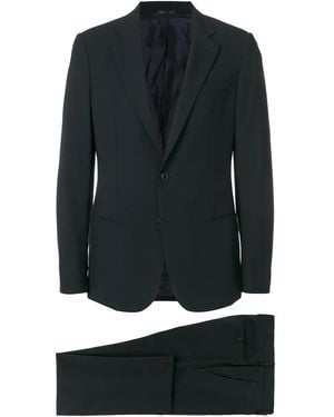 Giorgio Armani Tailored Suit With Classic Notch Lapel - Black