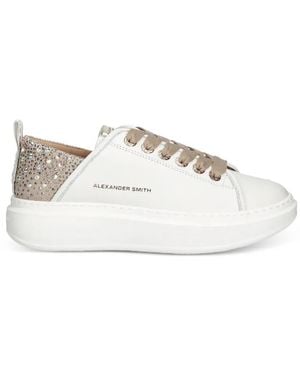 Alexander Smith Wembley Embellished Low-Top Sneakers - White
