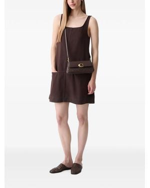 Marc O' Polo Square-Neck Mini Dress - Brown