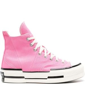 Converse Chuck 70 Plus High-Top Canvas Sneakers - Pink