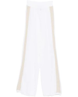 Lorena Antoniazzi Side-Stripe Trousers - White